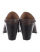 Lucchese Leather Whipstitch Trim Mules