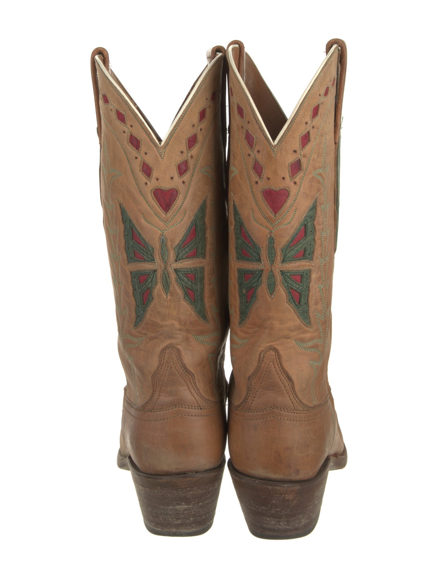 Lucchese Leather Graphic Print Western Boots