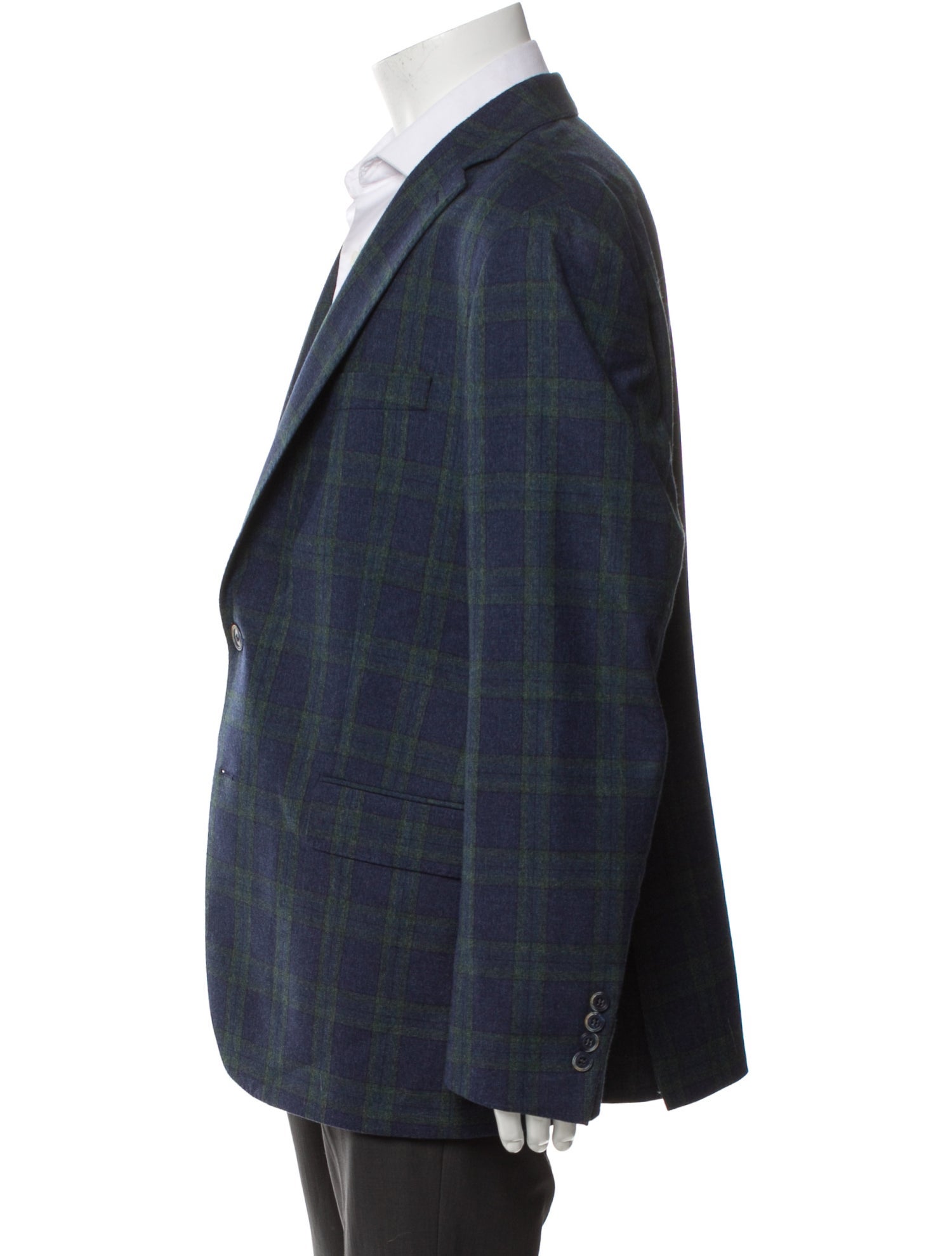 Lucchese Wool Plaid Print Blazer