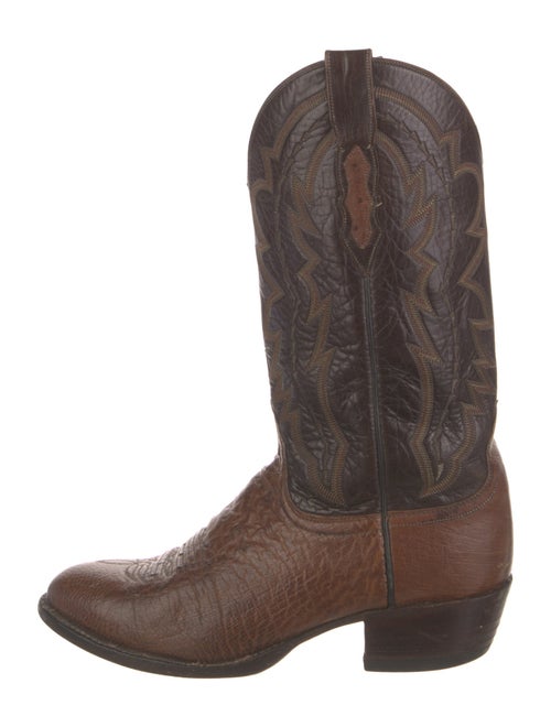 Lucchese Leather Patterned Western Boots