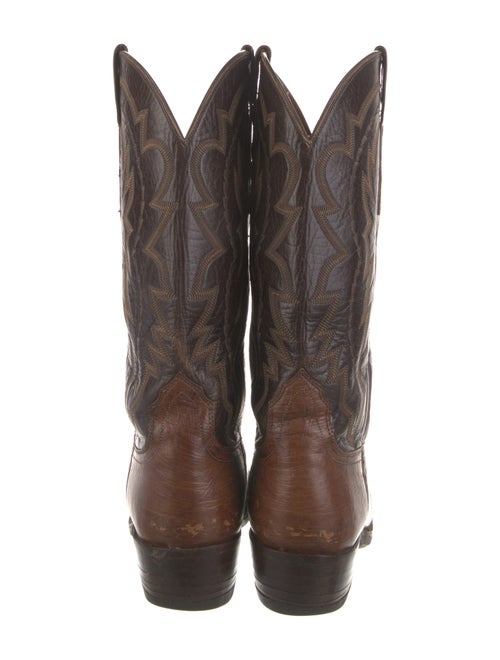 Lucchese Leather Patterned Western Boots