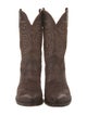 Lucchese Leather Embroidered Accent Western Boots