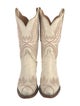 Lucchese Leather Embroidered Accent Western Boots