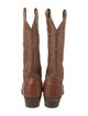 Lucchese Leather Embroidered Accent Western Boots
