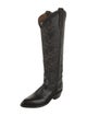 Lucchese Leather Embroidered Accent Riding Boots