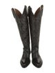 Lucchese Leather Embroidered Accent Riding Boots