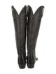 Lucchese Leather Embroidered Accent Riding Boots