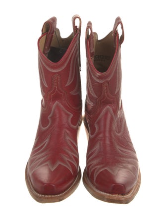 Lucchese Leather Patterned Western Boots