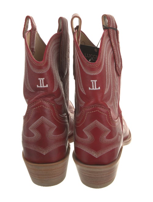 Lucchese Leather Patterned Western Boots