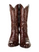 Lucchese Leather Embroidered Accent Western Boots