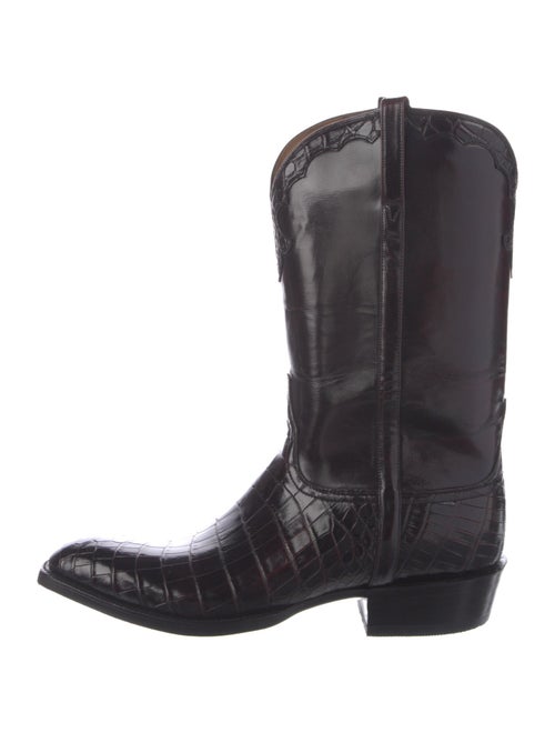 Lucchese Crocodile Western Boots