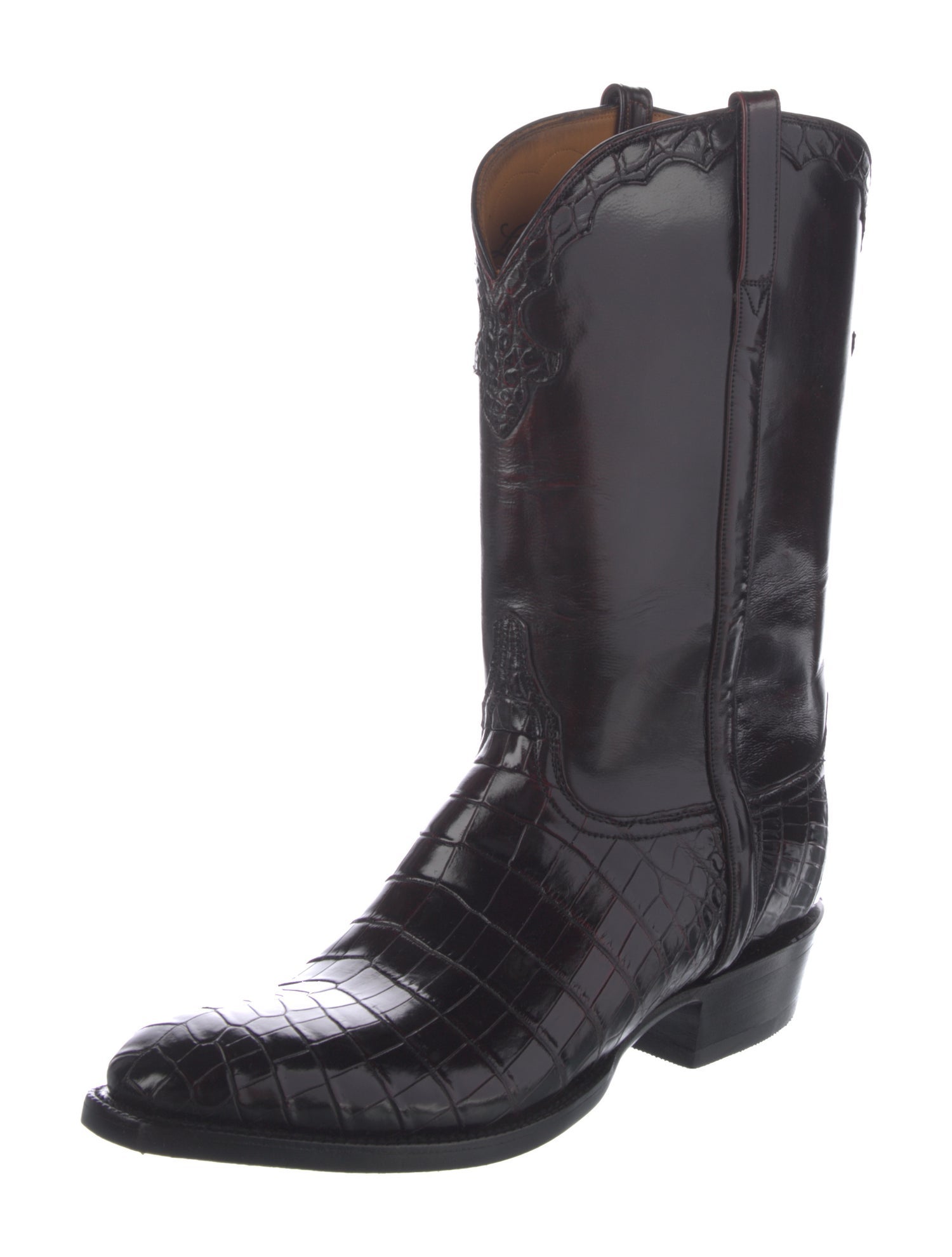 Lucchese Crocodile Western Boots