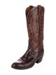 Lucchese Leather Animal Print Western Boots