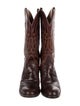 Lucchese Leather Animal Print Western Boots