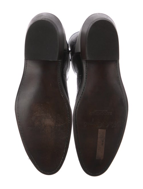 Lucchese Leather Colorblock Pattern Western Boots