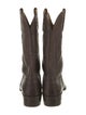 Lucchese Leather Embroidered Accent Western Boots