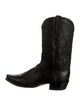 Lucchese Leather Embroidered Accent Western Boots