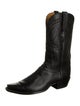Lucchese Leather Embroidered Accent Western Boots
