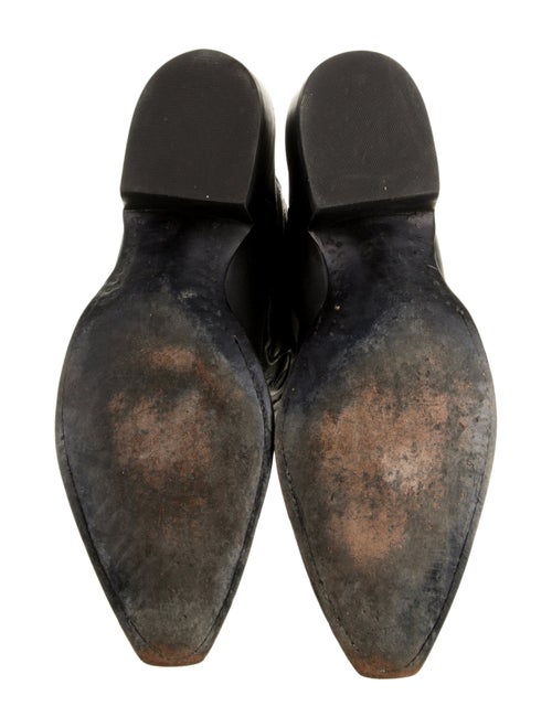 Lucchese Leather Embroidered Accent Western Boots