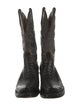 Lucchese Leather Embroidered Accent Western Boots