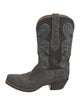 Lucchese Leather Embroidered Accent Western Boots