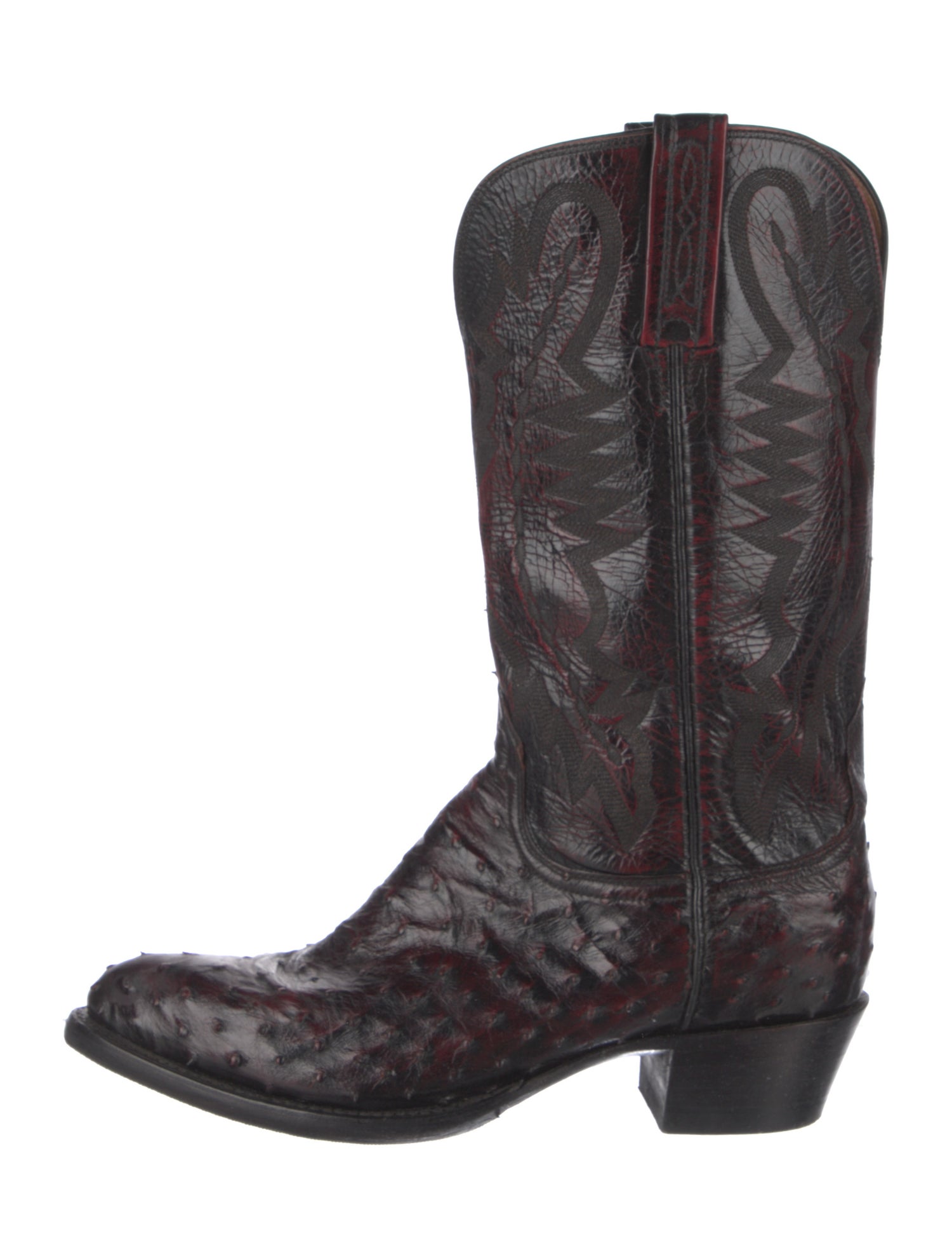 Lucchese Leather Patterned Western Boots