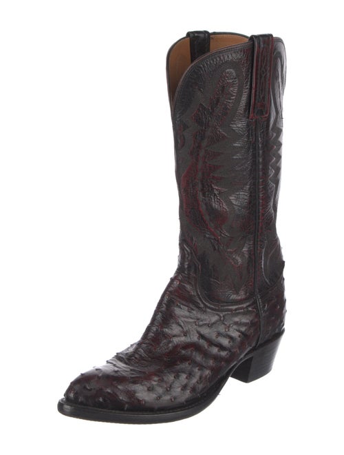 Lucchese Leather Patterned Western Boots