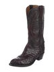 Lucchese Leather Patterned Western Boots