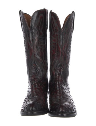 Lucchese Leather Patterned Western Boots