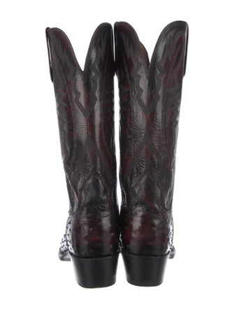 Lucchese Leather Patterned Western Boots