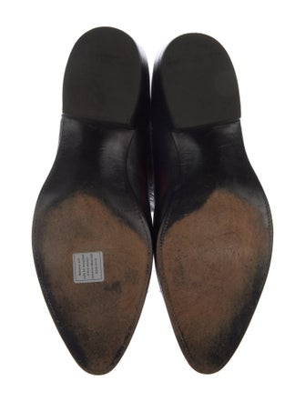 Lucchese Leather Embroidered Accent Boots