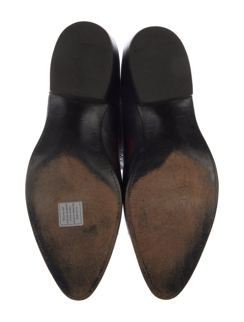 Lucchese Leather Embroidered Accent Boots