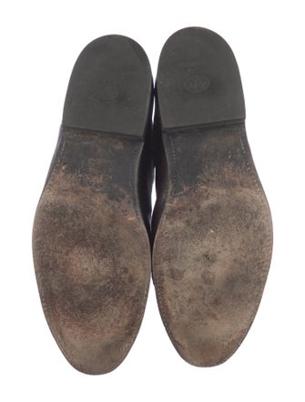 Lucchese Leather Embroidered Accent Western Boots