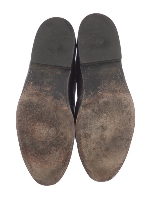 Lucchese Leather Embroidered Accent Western Boots