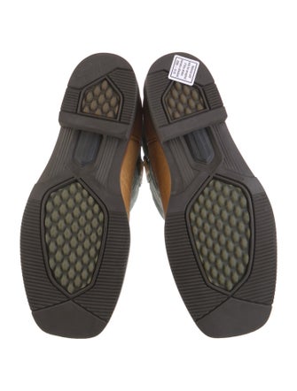 Lucchese Leather Colorblock Pattern Western Boots