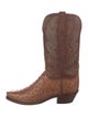 Lucchese Ostrich Patterned Western Boots
