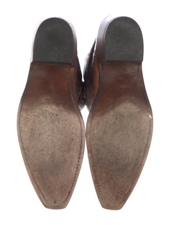 Lucchese Ostrich Patterned Western Boots