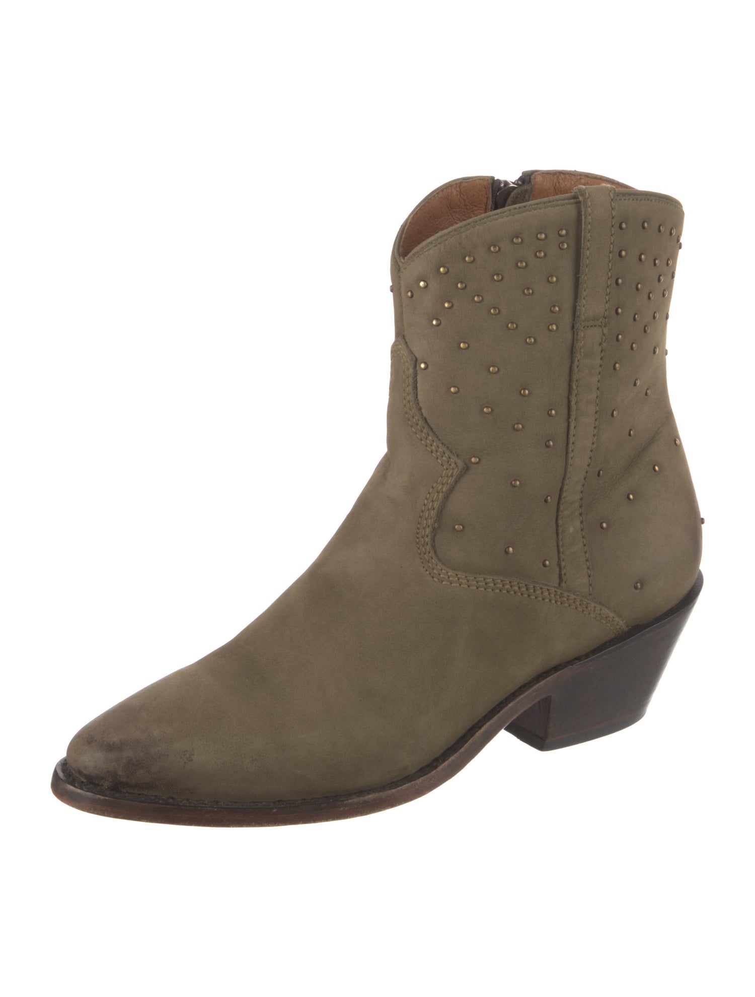 Lucchese Suede Colorblock Pattern Western Boots