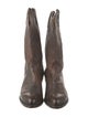Lucchese Leather Embroidered Accent Western Boots
