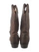 Lucchese Leather Embroidered Accent Western Boots