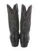 Lucchese Leather Embroidered Accent Western Boots