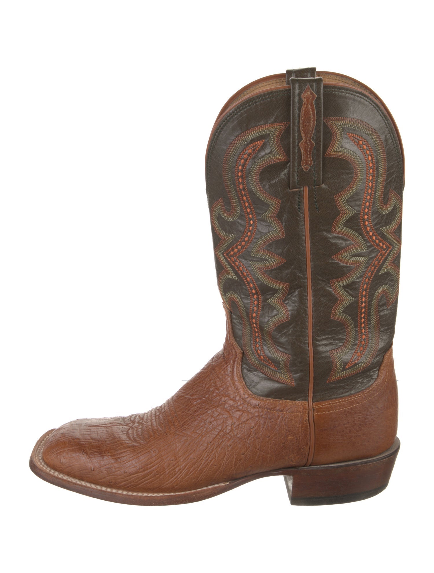 Lucchese Leather Patterned Western Boots