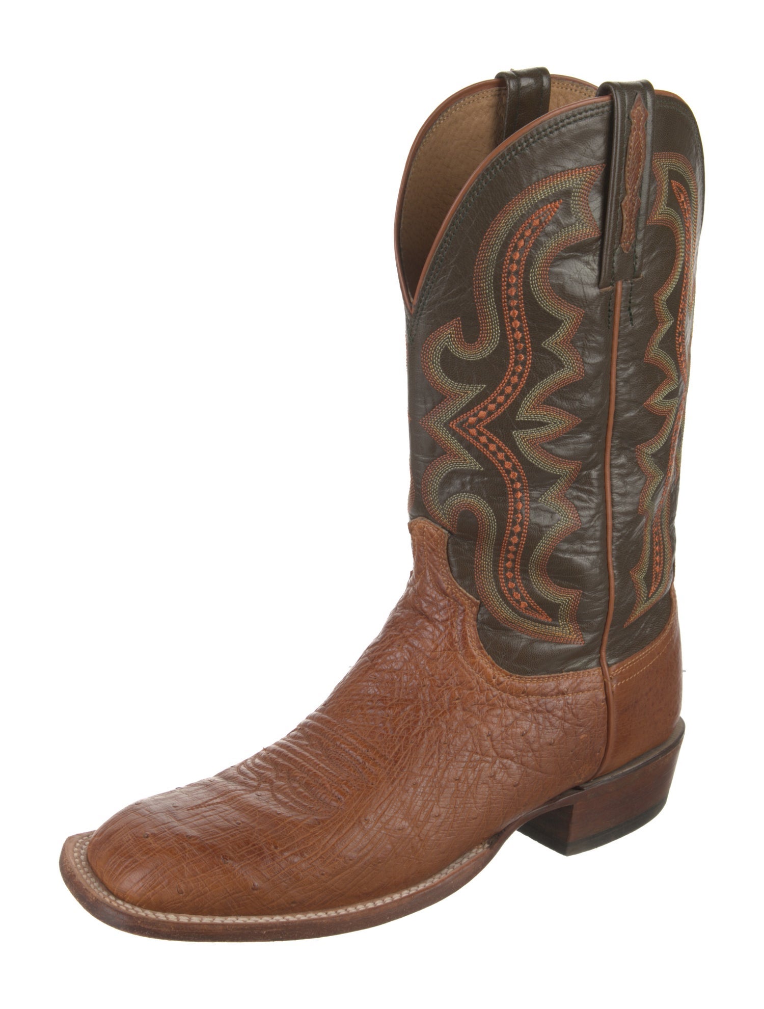 Lucchese Leather Patterned Western Boots
