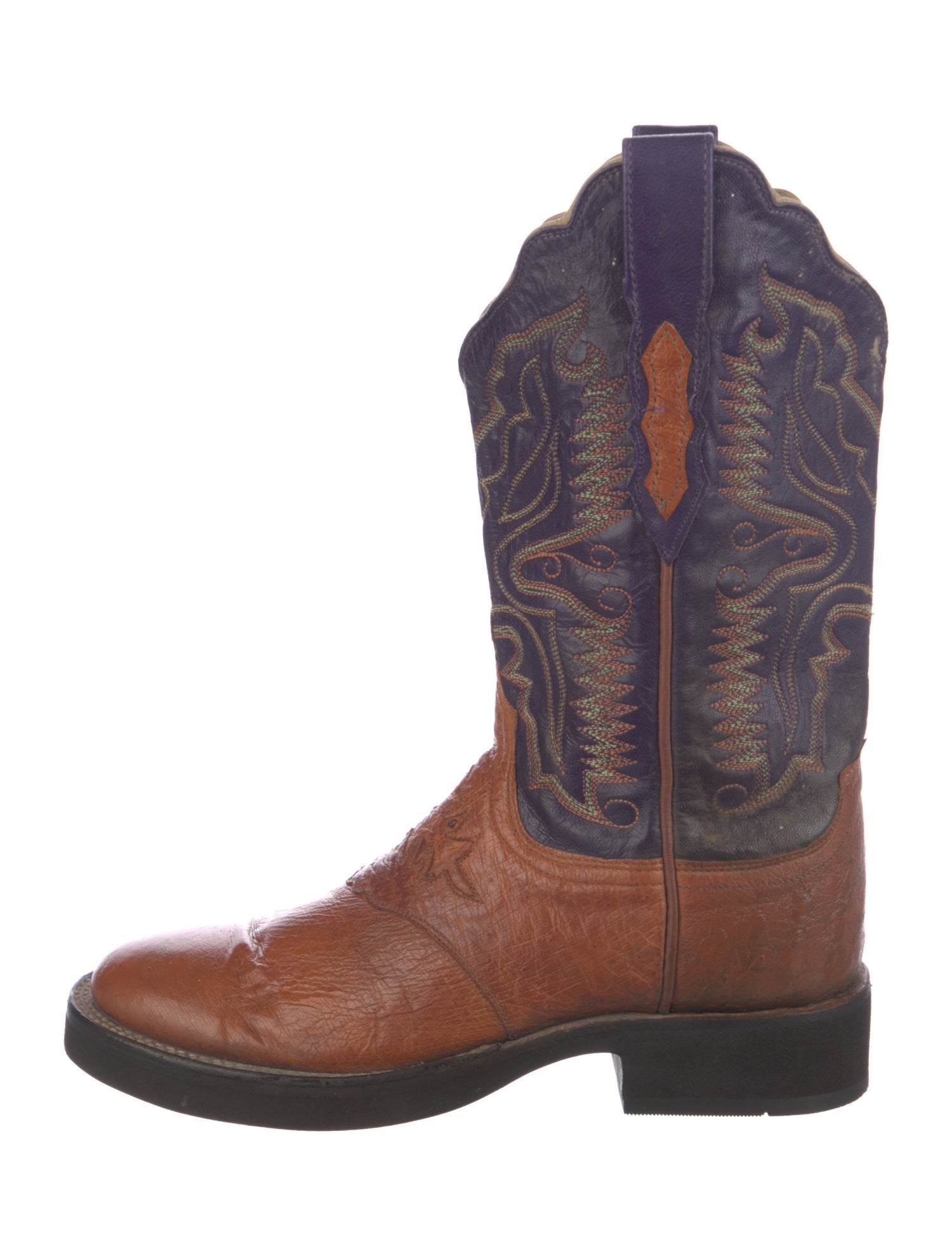 Lucchese Leather Patterned Western Boots