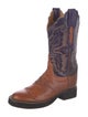 Lucchese Leather Patterned Western Boots