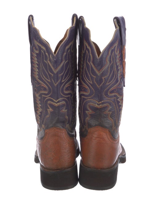 Lucchese Leather Patterned Western Boots