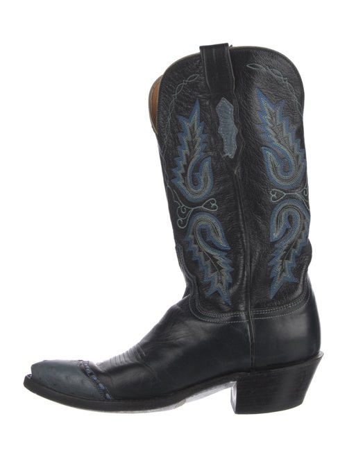 Lucchese Leather Printed Western Boots