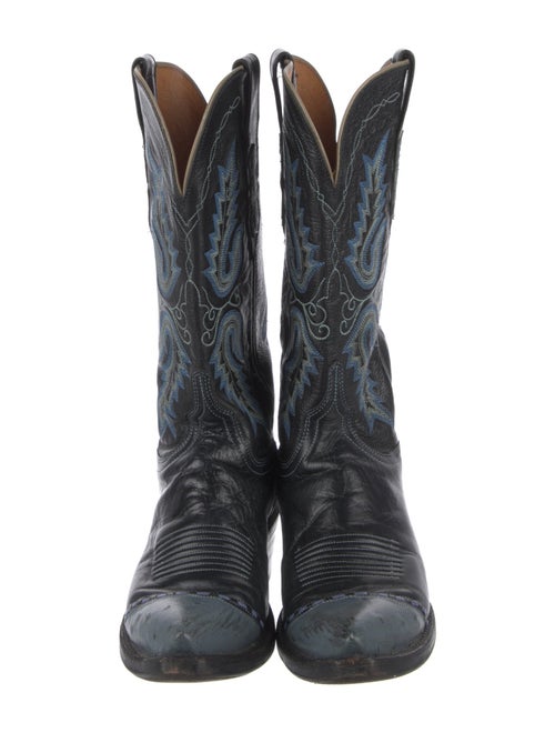 Lucchese Leather Printed Western Boots