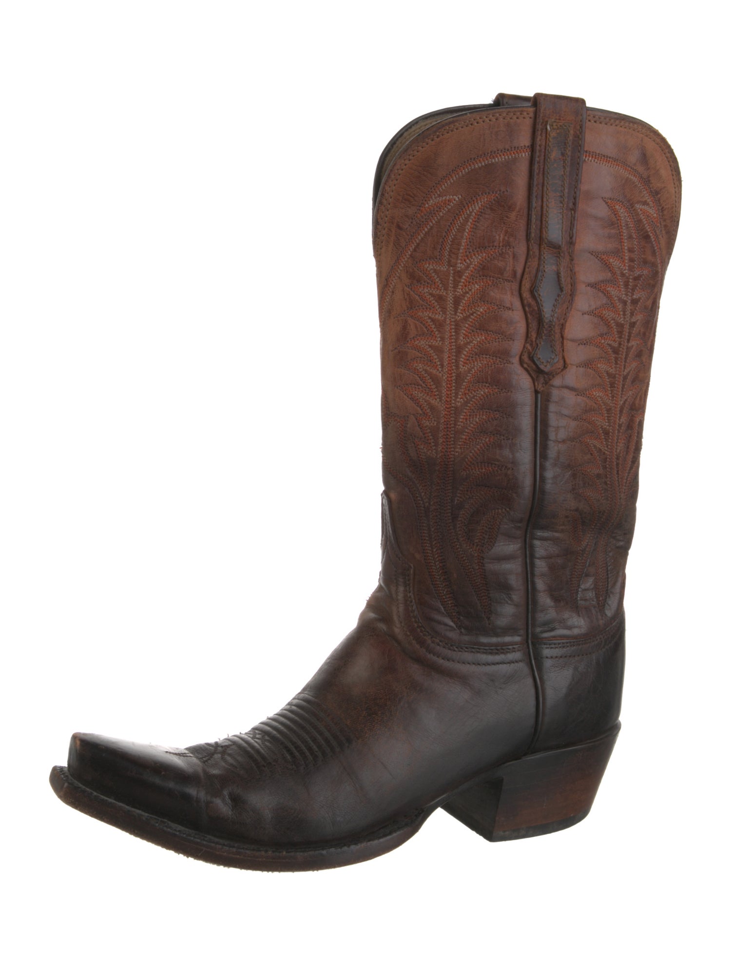 Lucchese Leather Printed Western Boots