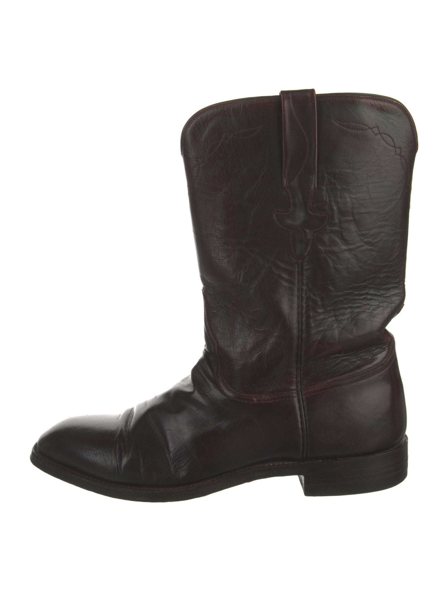 Lucchese Leather Moto Boots